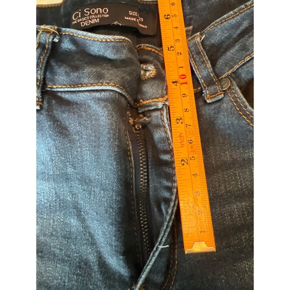 Ci Sono Dark Wash Skinny Jeans – Size 9/29, Frayed Hem, Stretch Denim - Picture 5 of 11